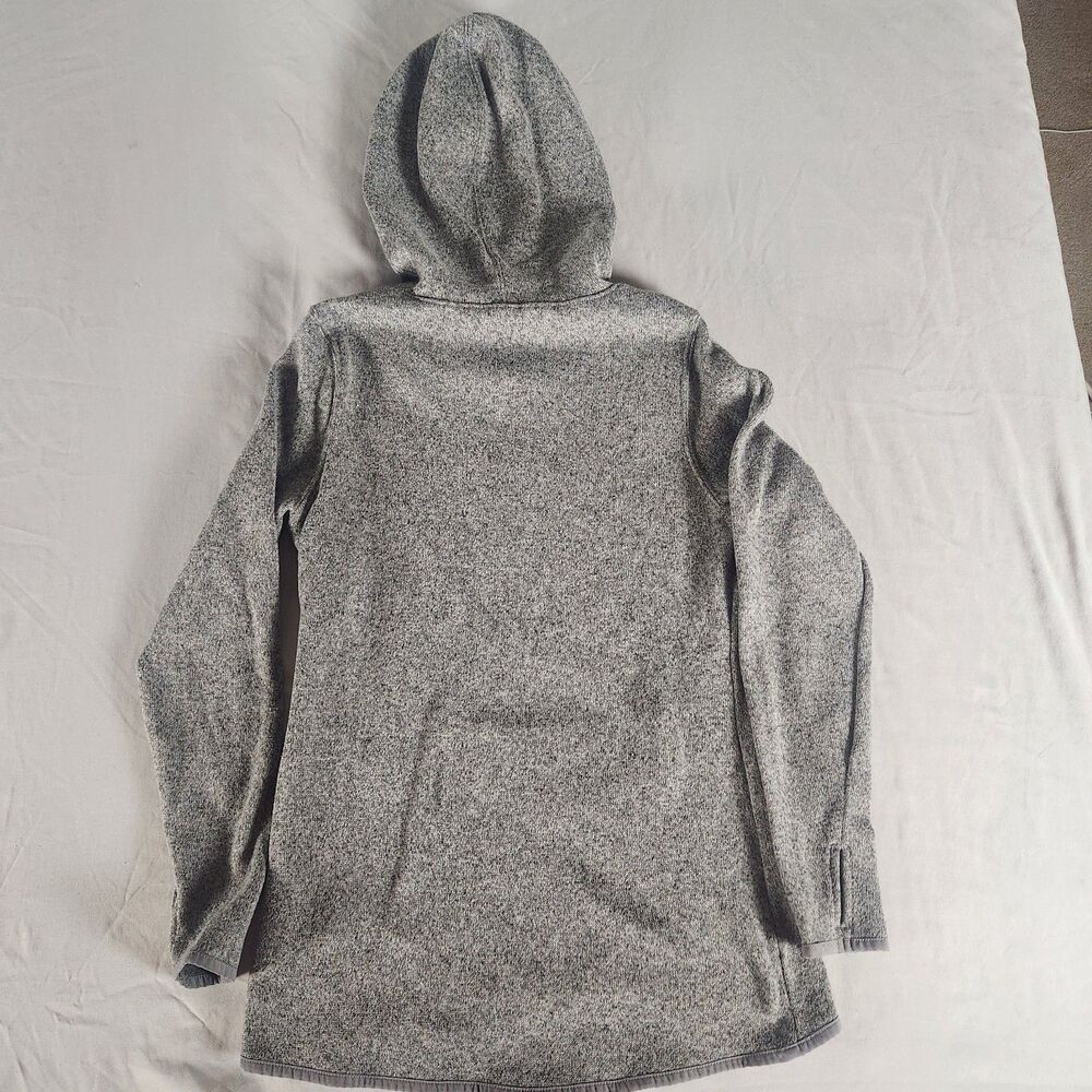 Old Navy Active Gray Hoodie Womens Medium Fleece Pullover Zip Pockets - Picture 4 of 9